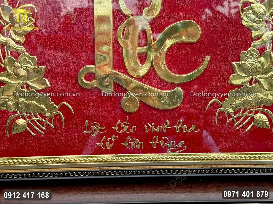 Họa tiết hoa văn được mạ v&agrave;ng 24K sang trọng